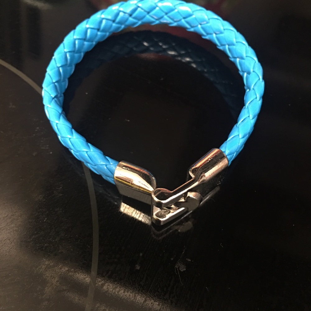 Blue braided bracelet